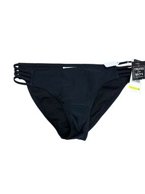 California Waves Black Strappy Bikini Bottom
